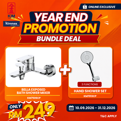 🔥𝐘𝐄𝐀𝐑 𝐄𝐍𝐃 𝐒𝐀𝐋𝐄𝐒🔥- kimmex Bella Exposed Bath Shower & Hand Shower Set