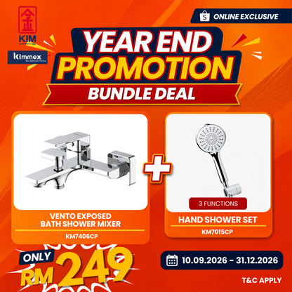 🔥𝐘𝐄𝐀𝐑 𝐄𝐍𝐃 𝐒𝐀𝐋𝐄𝐒🔥- kimmex Vento Exposed Bath Shower & Hand Shower Set