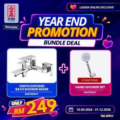 🔥𝐘𝐄𝐀𝐑 𝐄𝐍𝐃 𝐒𝐀𝐋𝐄𝐒🔥- kimmex Vento Exposed Bath Shower & Hand Shower Set