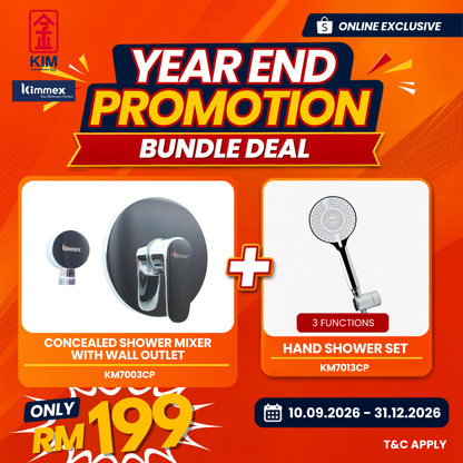 🔥𝐘𝐄𝐀𝐑 𝐄𝐍𝐃 𝐒𝐀𝐋𝐄𝐒🔥- kimmex Concealed Shower With Wall Outlet & Hand Shower Set