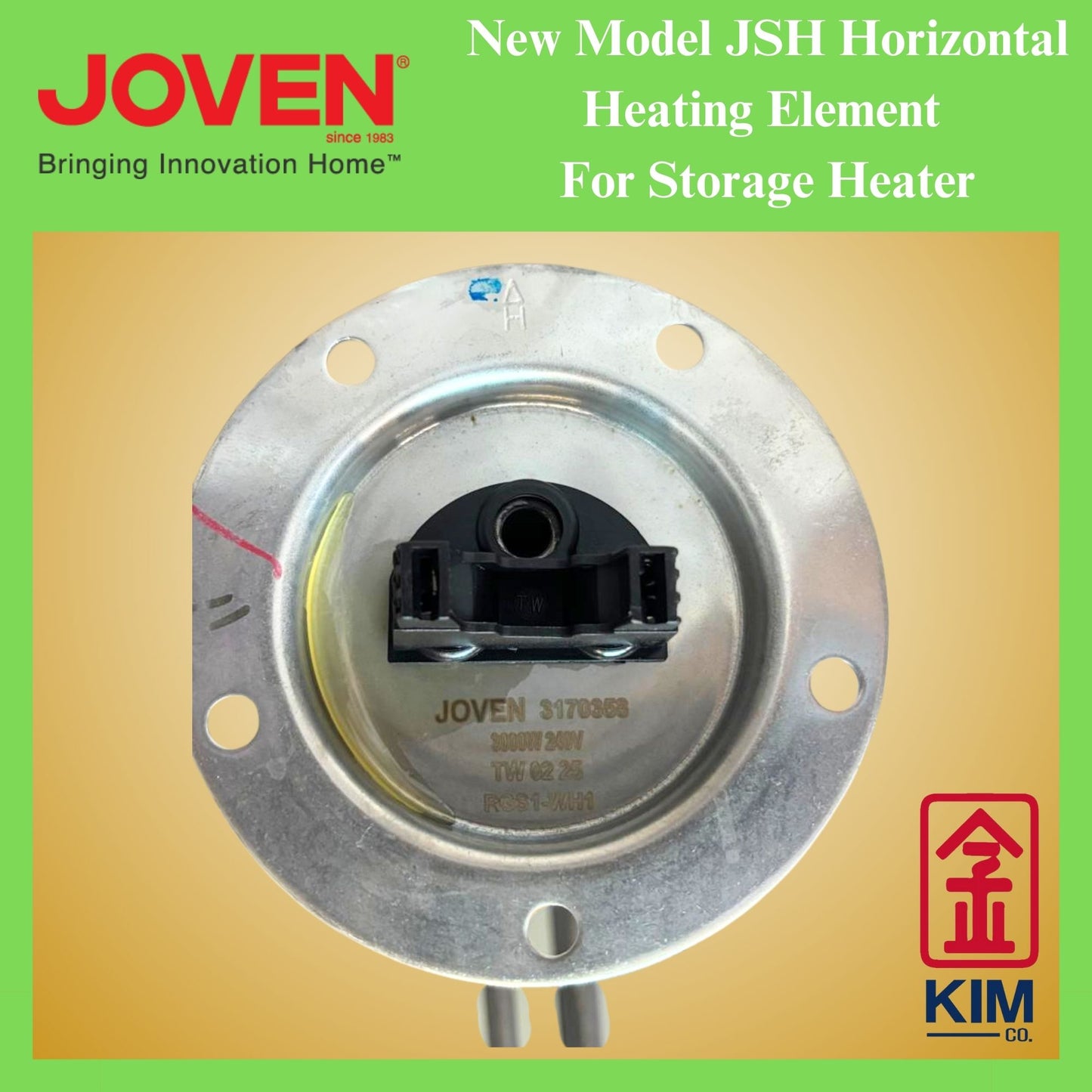 Joven Genuine Part New Model JSH Heating Element For Horizontal Water Storage Heater (S/Steel)