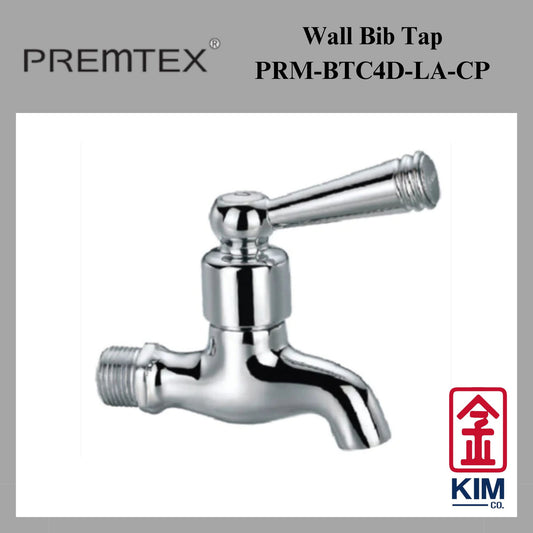 Premtex Wall Bib Tap (PRM-BTC4D-LA-CP)