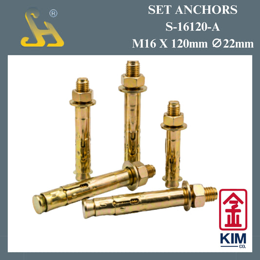 Sin Harp Set Anchors S-16120-A M16 x 120mm ∅ 22mm