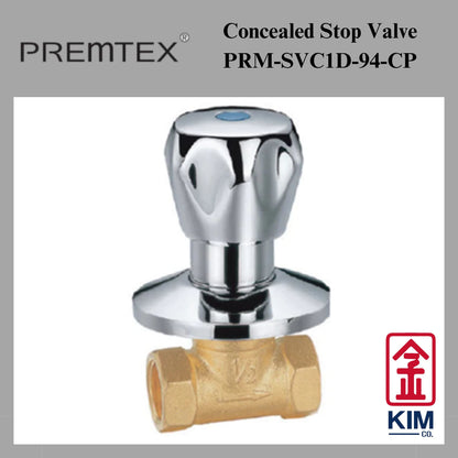 Premtex Concealed Stop Valve (PRM-SVC1D-94-CP)
