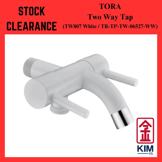 ( Stock Clearance ) Tora Brass Snowy White Two Way Tap (TW807 White / TR-TP-TW-06527-WW)