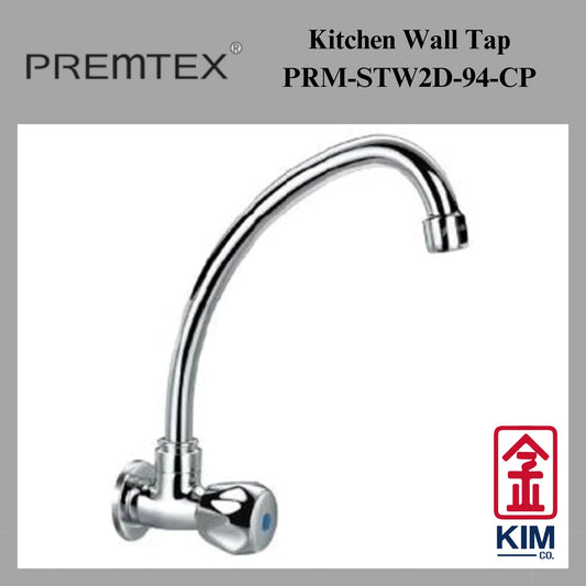Premtex Wall Mounted Kitchen Sink Tap (PRM-STW2D-94-CP)