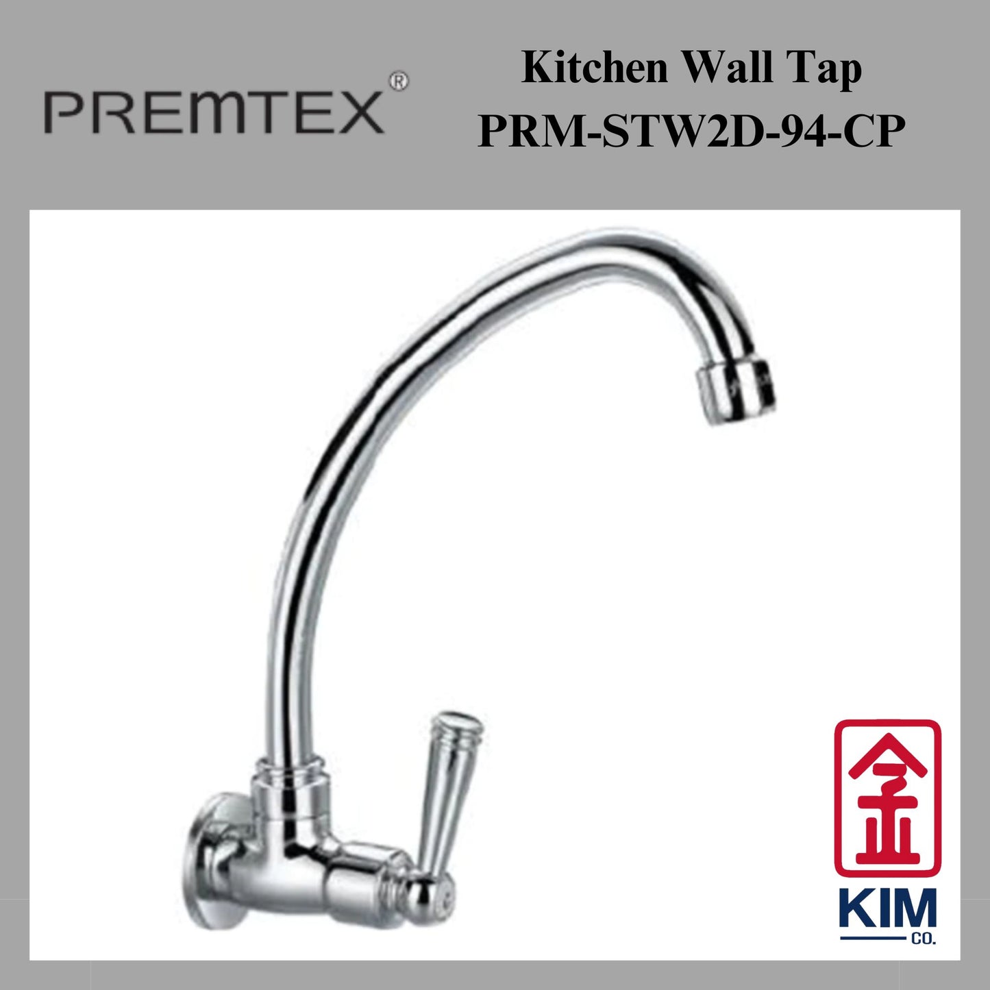 Premtex Wall Mounted Kitchen Sink Tap (PRM-STW2D-LA-CP)