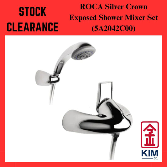 ( Stock Clearance ) Roca Sliver Crown Exposed Shower Mixer With Hand Shower Set (5A2042C00)