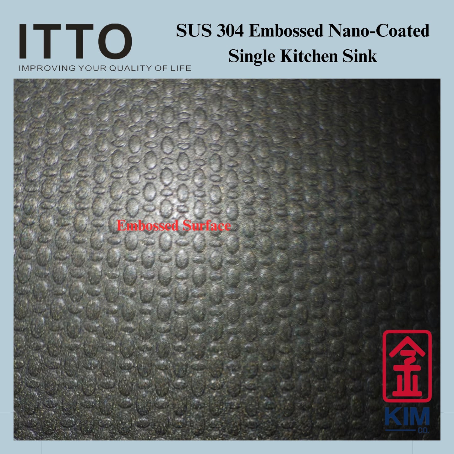 Itto Nano-Coated With Embossed Surface Single Bowl Kitchen Sink