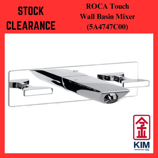 ( Stock Clearance ) Roca Touch Wall Mounted Basin Mixer Without Pop Up Waste (5A4747C00)