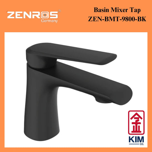 Zenros Basin Mixer Without Pop Up Waste (ZEN-BMT-9800-BK)