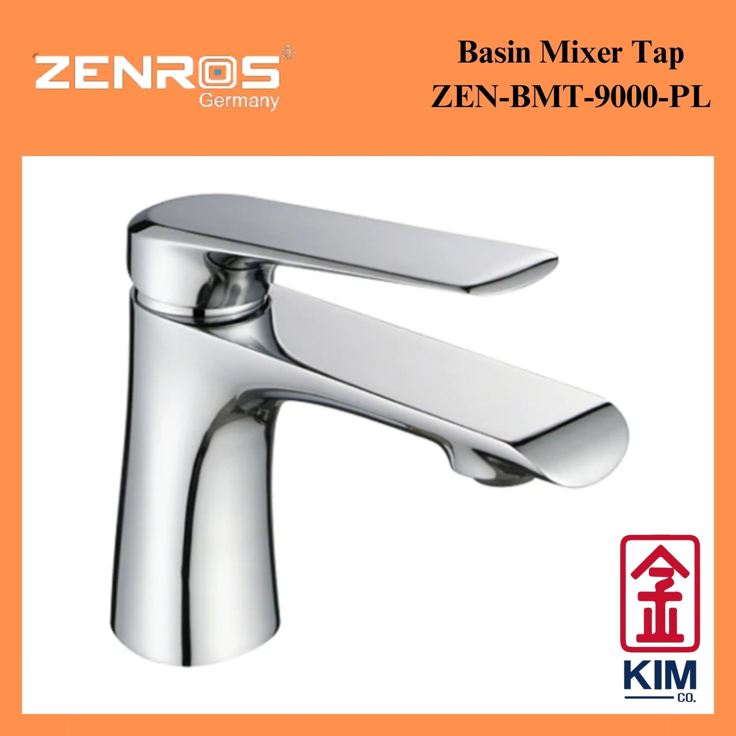 Zenros Basin Mixer Without Pop Up Waste (ZEN-BMT-9000-PL)