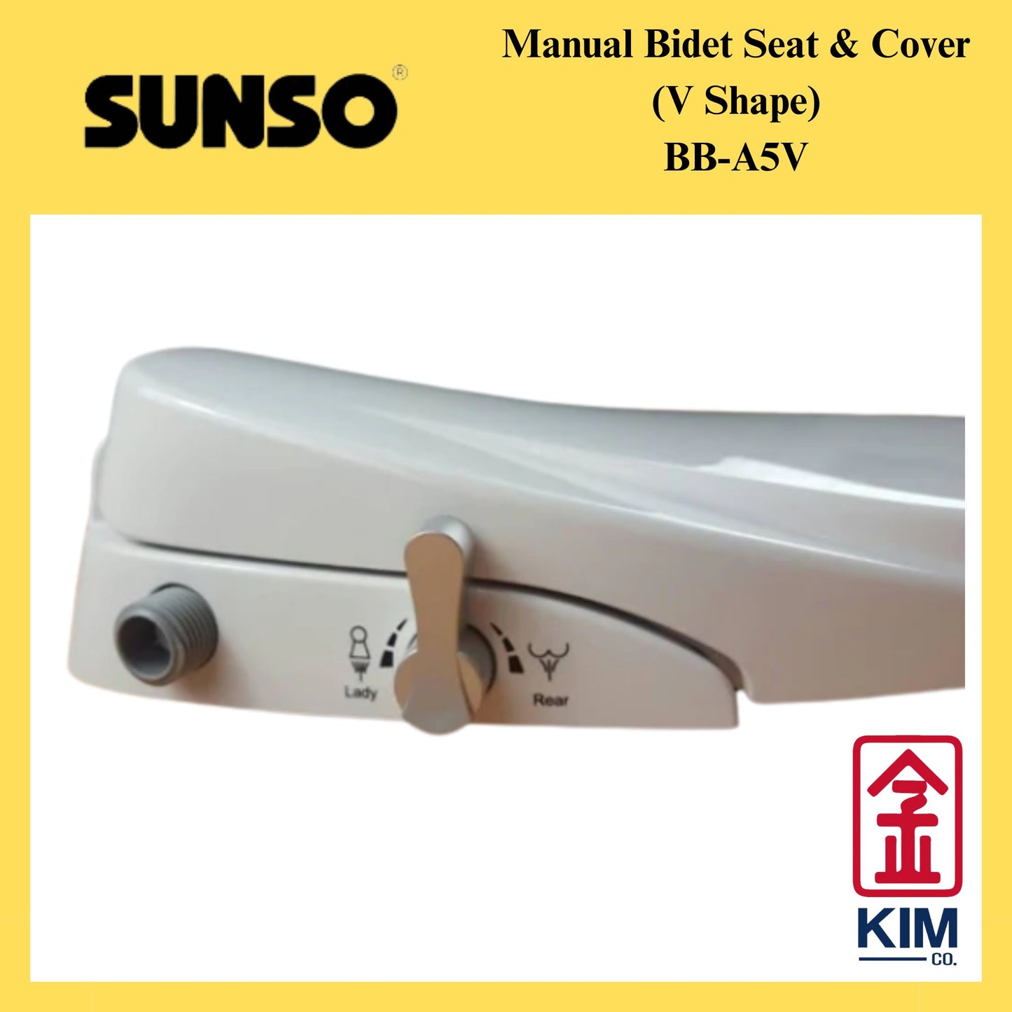 Sunso Manual Bidet Seat & Cover V Shape (BB-A5V)