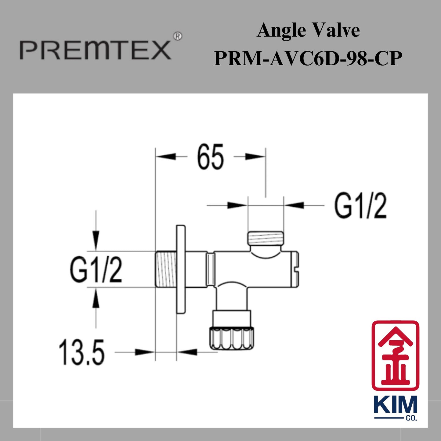 Premtex Angle Valve (PRM-AVC6D-98-CP)