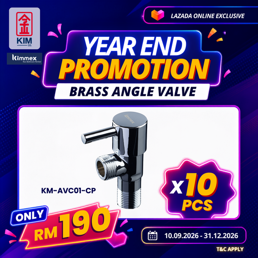 🔥𝐘𝐄𝐀𝐑 𝐄𝐍𝐃 𝐒𝐀𝐋𝐄𝐒🔥- kimmex Brass Chrome Angle Valve Set (10 Pcs)