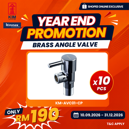 🔥𝐘𝐄𝐀𝐑 𝐄𝐍𝐃 𝐒𝐀𝐋𝐄𝐒🔥- kimmex Brass Chrome Angle Valve Set (10 Pcs)