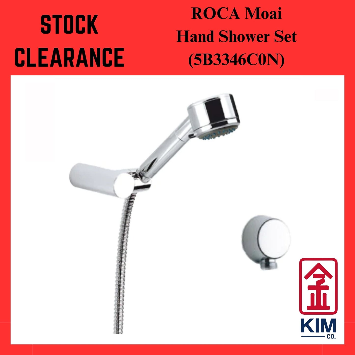 ( Stock Clearance ) Roca Moai Hand Shower Set With Water Outlet Connection (5B3346C0N)
