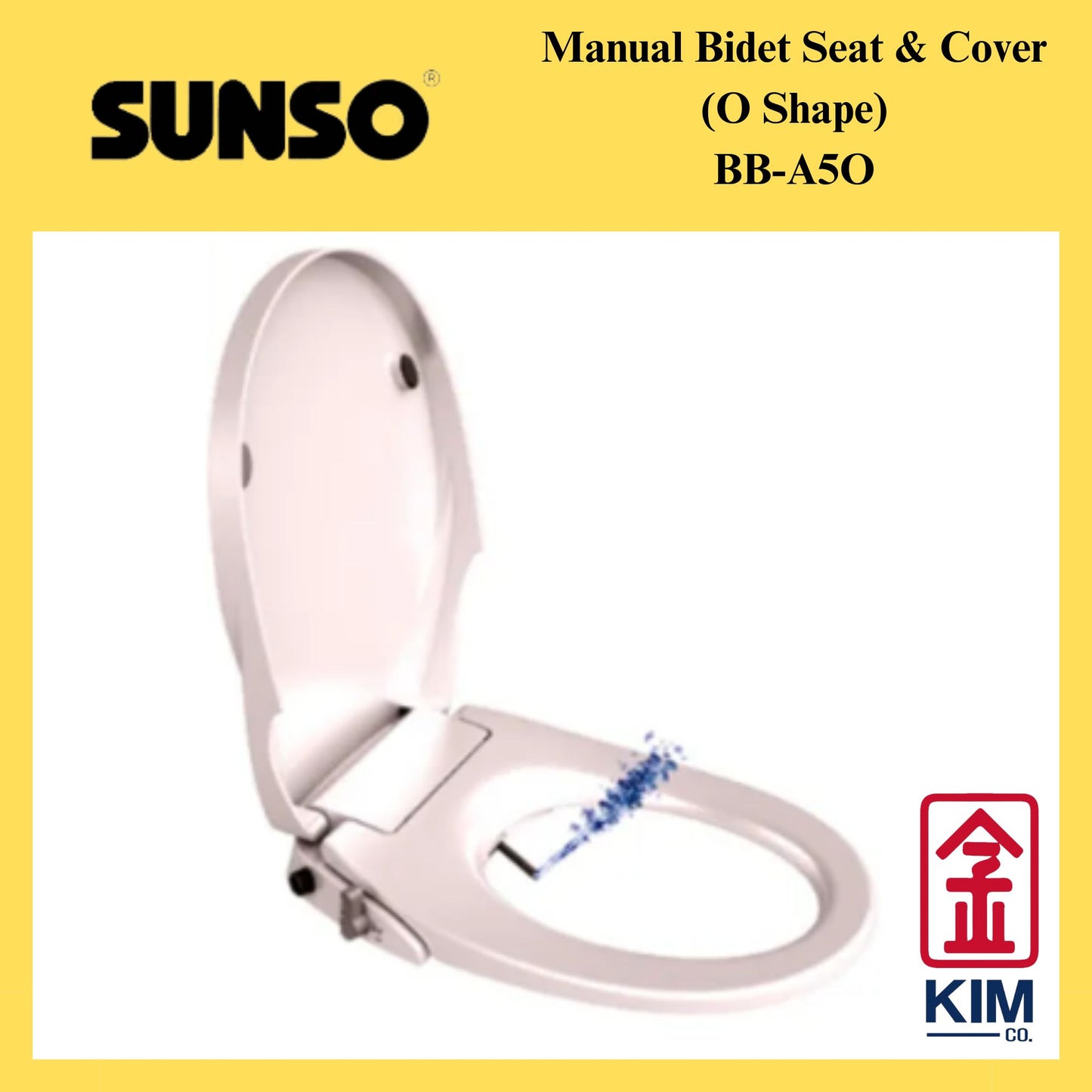 Sunso Manual Bidet Seat & Cover O Shape (BB-A5O)