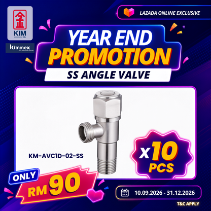 🔥𝐘𝐄𝐀𝐑 𝐄𝐍𝐃 𝐒𝐀𝐋𝐄𝐒🔥- kimmex Stainless Steel 304 Angle Valve Set (10 Pcs)