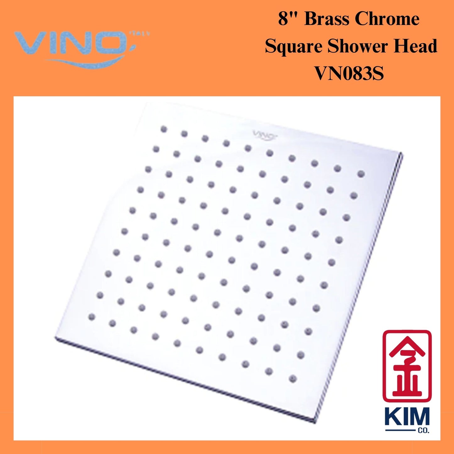 Vino Brass Square Shower Head (200mm & 250mm)