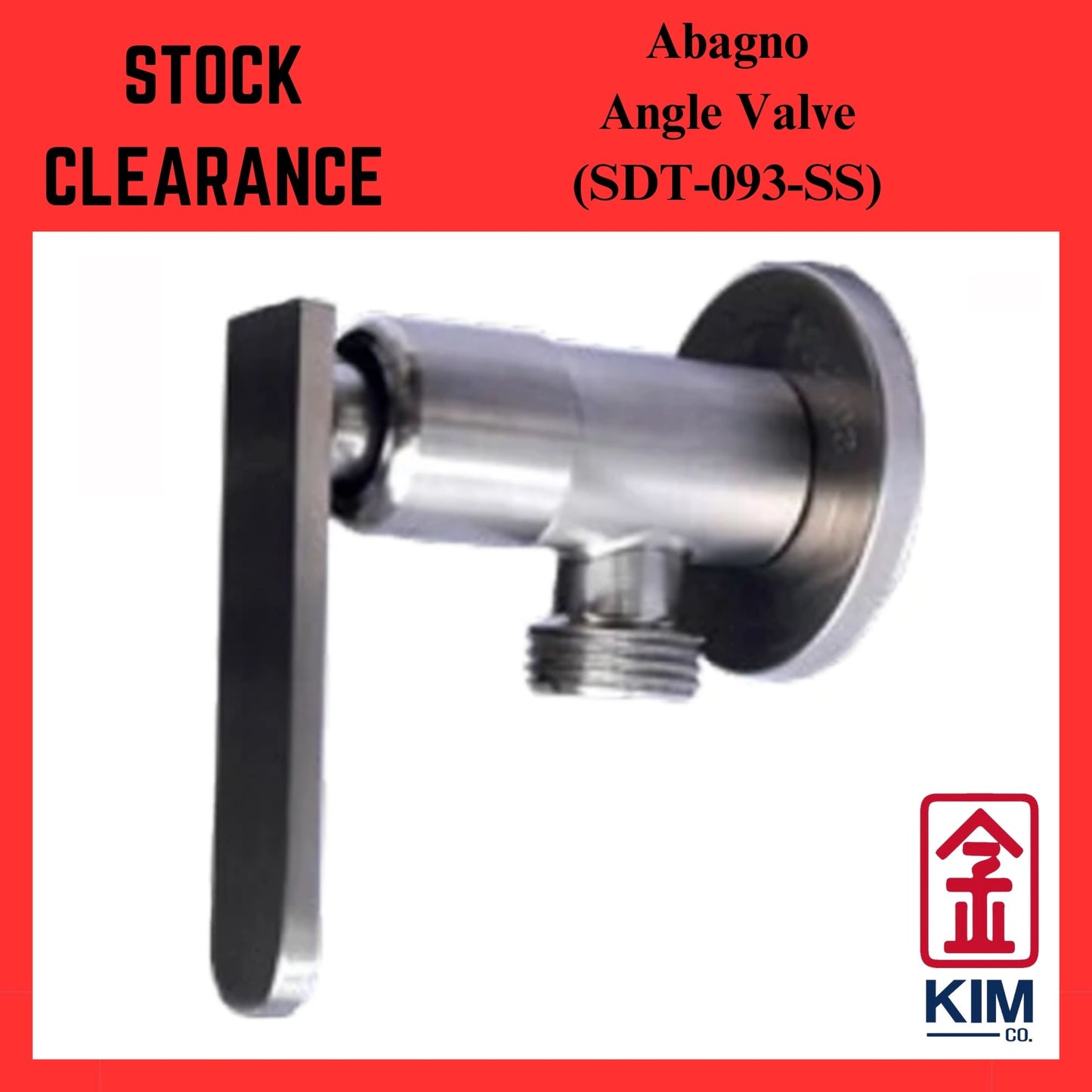 ( Stock Clearance ) Abagno Angle Valve (SDT-093-SS)