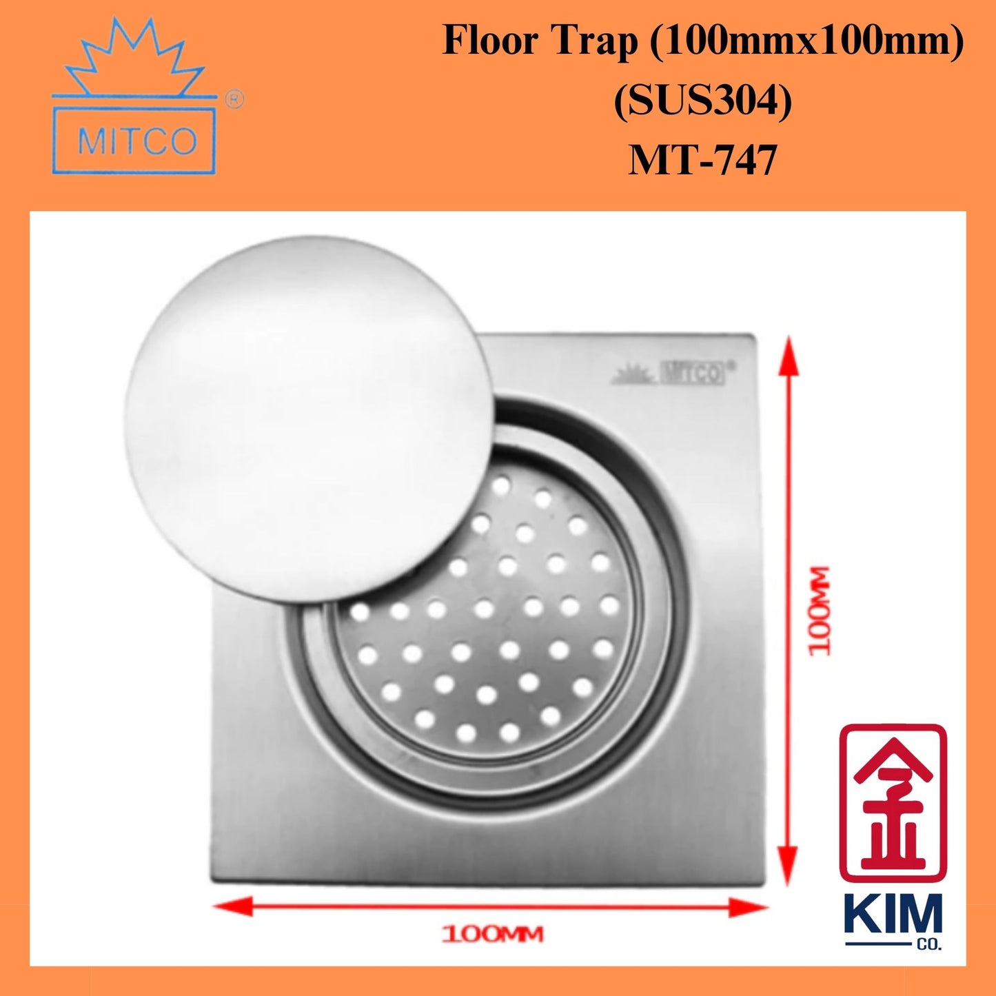 Mitco Stainless Steel 304 Floor Trap