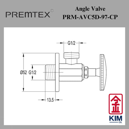 Premtex Angle Valve (PRM-AVC5D-97-CP)