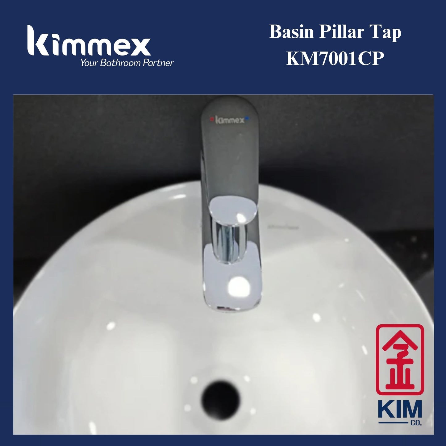 kimmex A Series Basin Pillar Tap (KM7001CP)