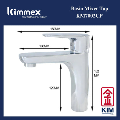 kimmex A Series Basin Mixer Without Pop Up Waste (KM7002CP)