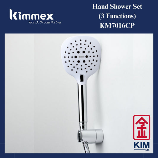 kimmex Hand Shower Set With 1.5m Shower Hose (KM7016CP) (3 Functions)