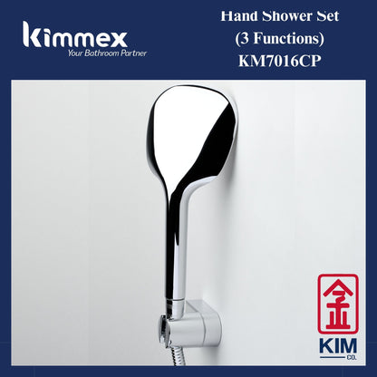 kimmex Hand Shower Set With 1.5m Shower Hose (KM7016CP) (3 Functions)