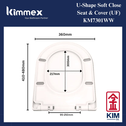 kimmex U-Shape Soft Close Seat & Cover (UF) (KM7301WW)