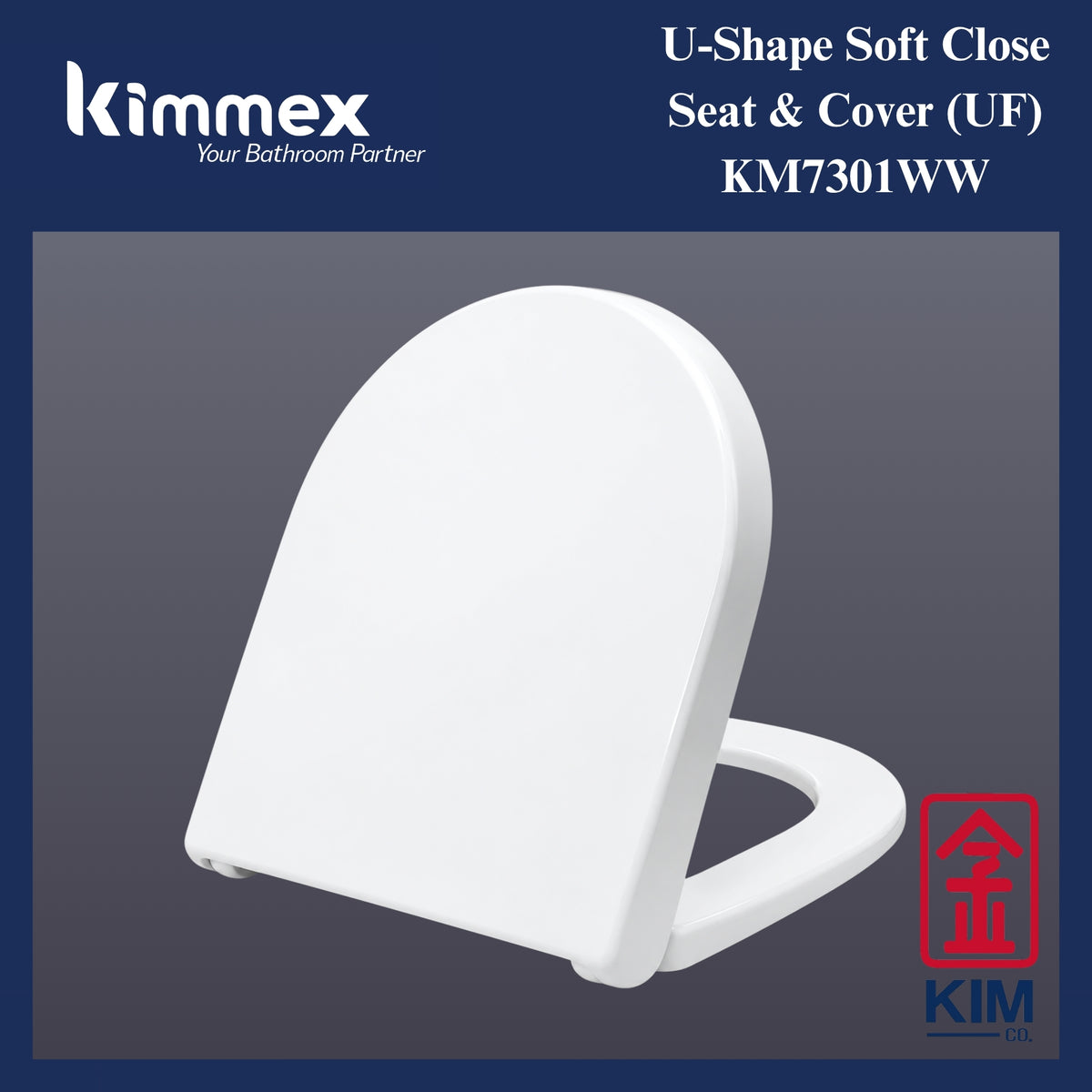 kimmex U-Shape Soft Close Seat & Cover (UF) (KM7301WW)