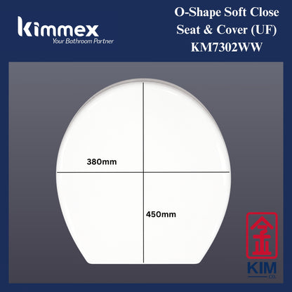 kimmex O-Shape Soft Close Seat & Cover (UF) (KM7302WW)