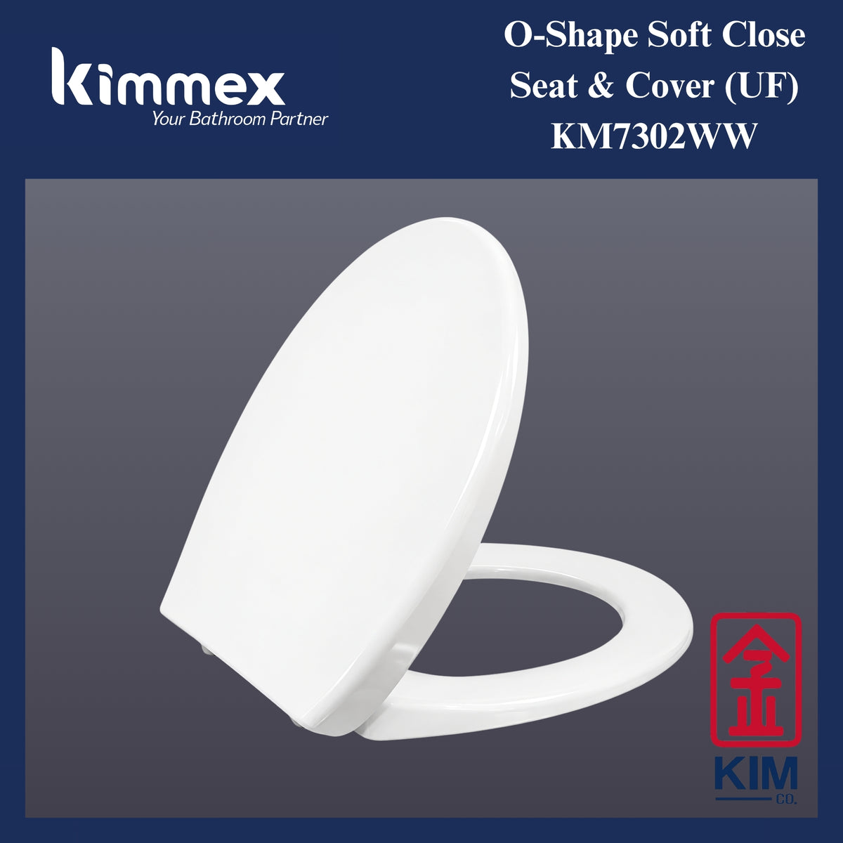 kimmex O-Shape Soft Close Seat & Cover (UF) (KM7302WW)