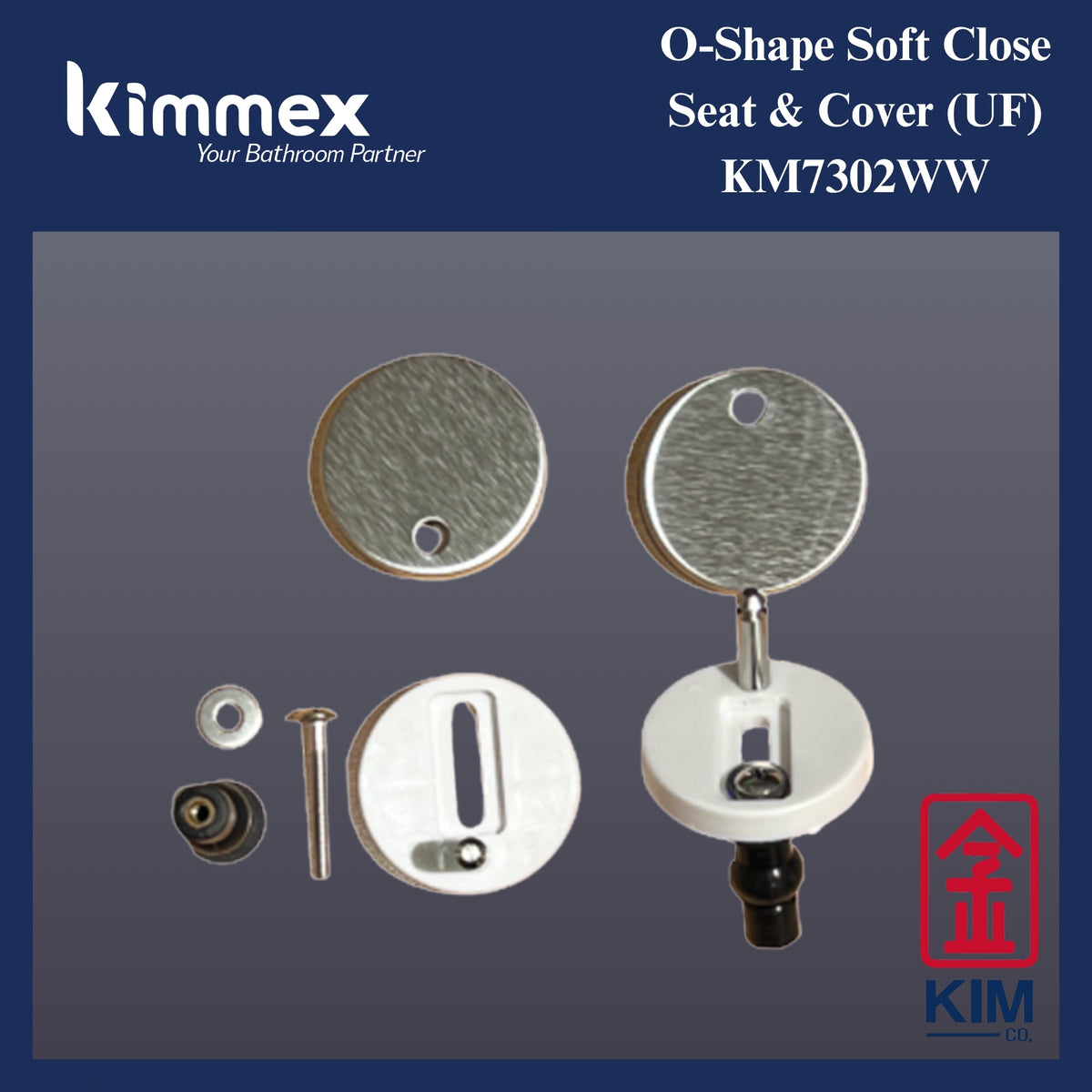 kimmex O-Shape Soft Close Seat & Cover (UF) (KM7302WW)
