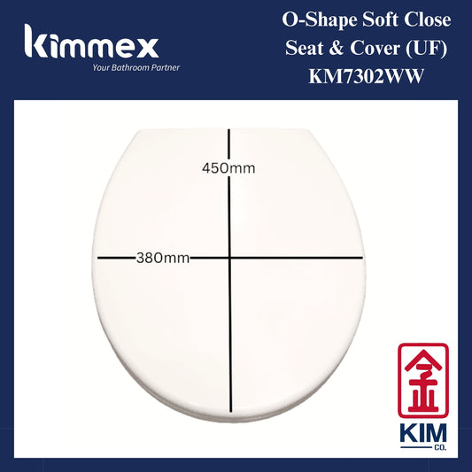 kimmex O-Shape Soft Close Seat & Cover (UF) (KM7302WW)
