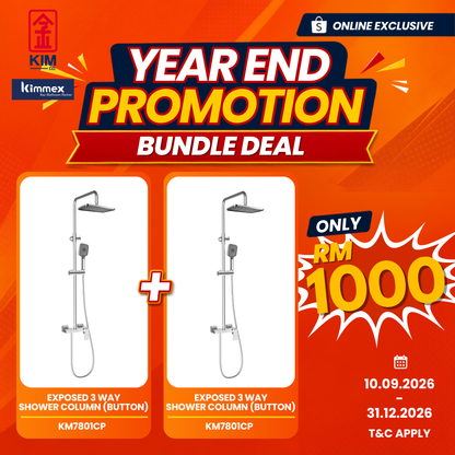 🔥𝐘𝐄𝐀𝐑 𝐄𝐍𝐃 𝐒𝐀𝐋𝐄𝐒🔥- kimmex Brass Chrome Shower Set (2 Set)