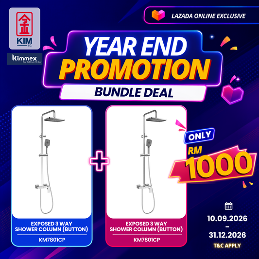 🔥𝐘𝐄𝐀𝐑 𝐄𝐍𝐃 𝐒𝐀𝐋𝐄𝐒🔥- kimmex Brass Chrome Shower Set (2 Set)