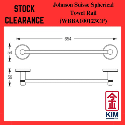 ( Stock Clearance ) Johnson Suisse Spherical Towel Rail (WBBA100123CP)