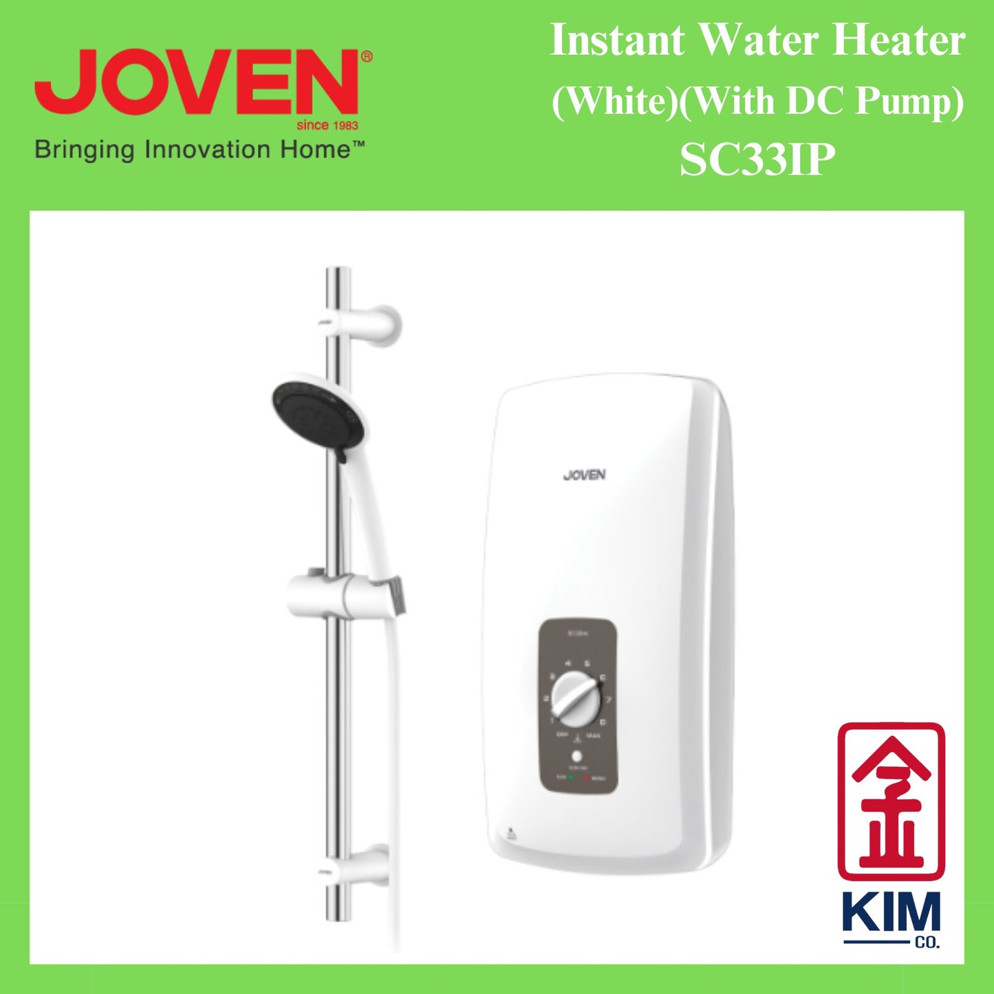 Joven Instant Water Heater With DC Pump (SC33IP)