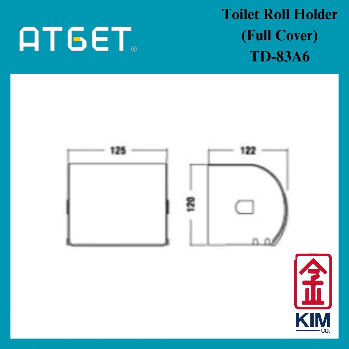 Atget Stainless Steel 304 Toilet Roll Holder With Full Cover (TD-83A6)