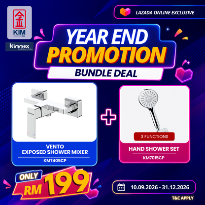🔥𝐘𝐄𝐀𝐑 𝐄𝐍𝐃 𝐒𝐀𝐋𝐄𝐒🔥- kimmex Vento Exposed Shower & Hand Shower Set