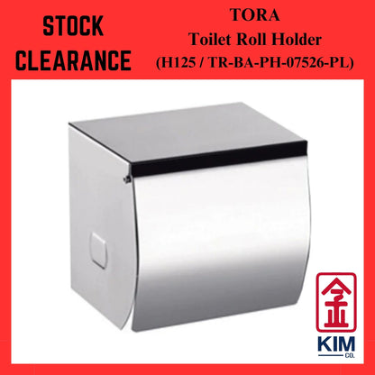 ( Stock Clearance ) Tora Stianless Steel 304 Toilet Roll Holder With Full Cover (PH125 / TR-BA-PH-07526-PL)