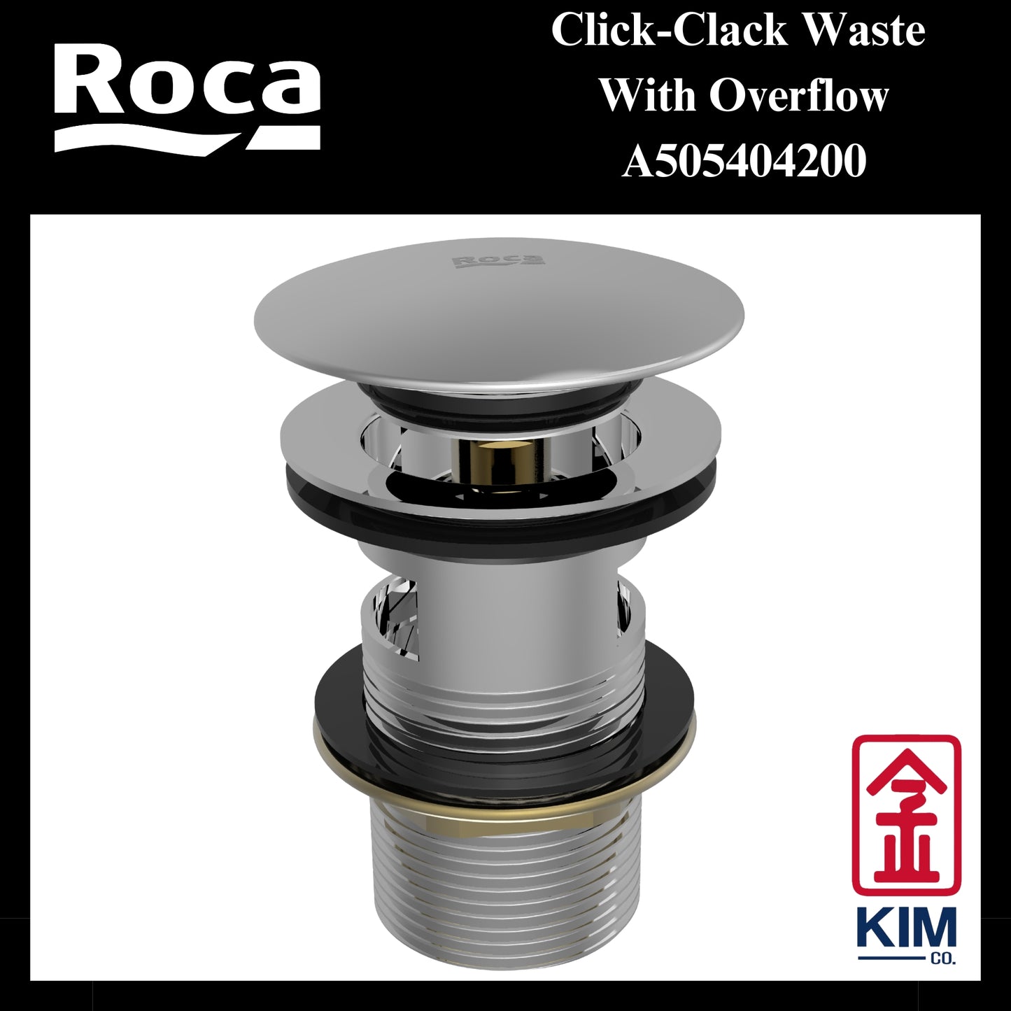 Roca Click-Clack Waste With Overflow (A505404200)