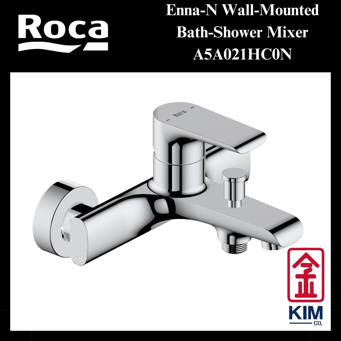 Roca Enna-N Wall-Mounted Bath-Shower Mixer (A5A021HC0N)