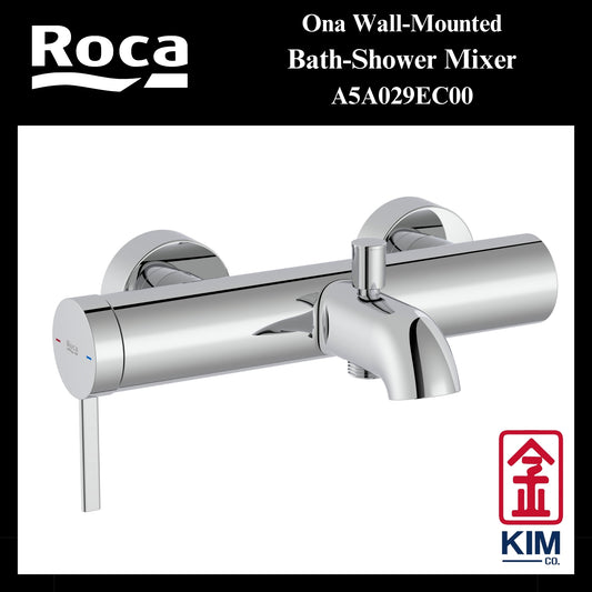 Roca Ona Wall-Mounted Bath-Shower Mixer (A5A029EC00)