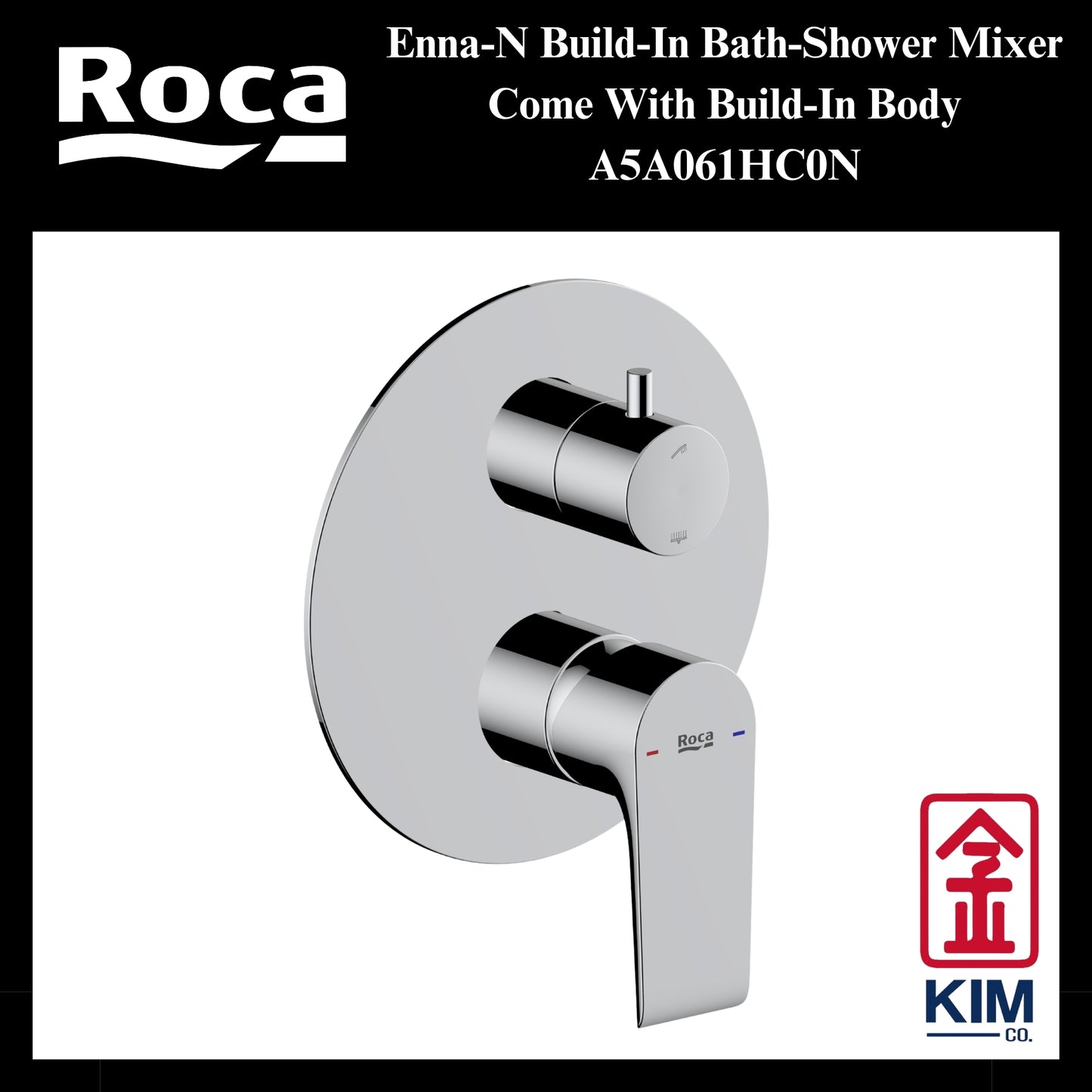 Roca Enna-N Build-In Bath-Shower Mixer (A5A061HC0N)