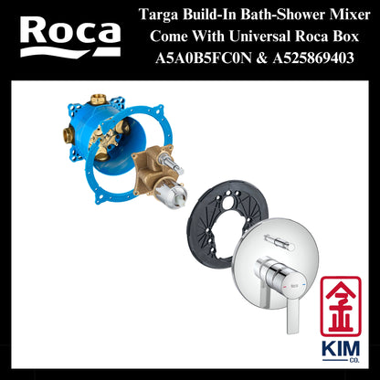 Roca Targa Build-In Bath-Shower Mixer (A5A0B5FC0N & A525869403)