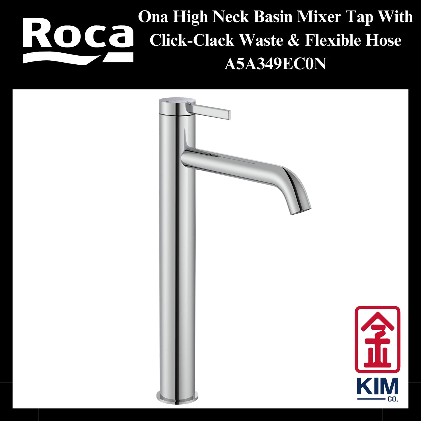 Roca Ona High Neck Basin Mixer (A5A349EC0N)